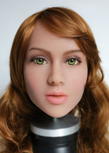 Sex Doll Head, for 140cm 158cm Sex Doll Lifelike Real Oral Ass Anal Vagina Sex Male Toy, Sex Doles for Man (# 15, Tan Skin)