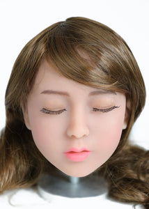 Sex Doll Head, for 140cm 158cm Sex Doll Lifelike Real Oral Ass Anal Vagina Sex Male Toy, Sex Doles for Man (# 5, Tan Skin)