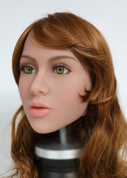 Sex Doll Head, for 140cm 158cm Sex Doll Lifelike Real Oral Ass Anal Vagina Sex Male Toy, Sex Doles for Man (# 15, Tan Skin)